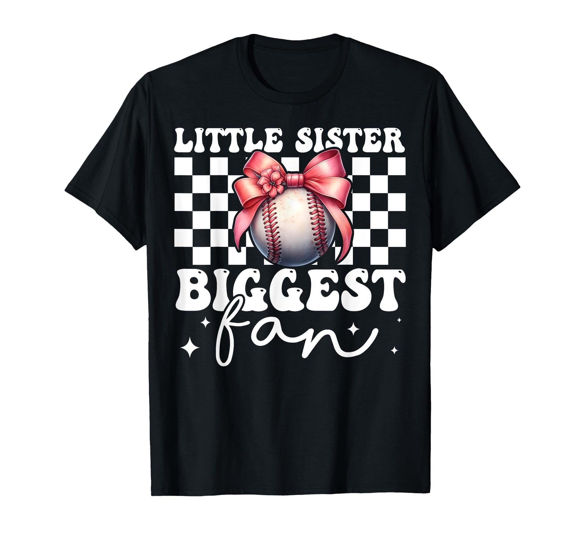 Baseball Sister Coquette Bow Little T-Shirt - Streetwear Style for Adults - T-Shirt, Sweatshirt, Hoodie