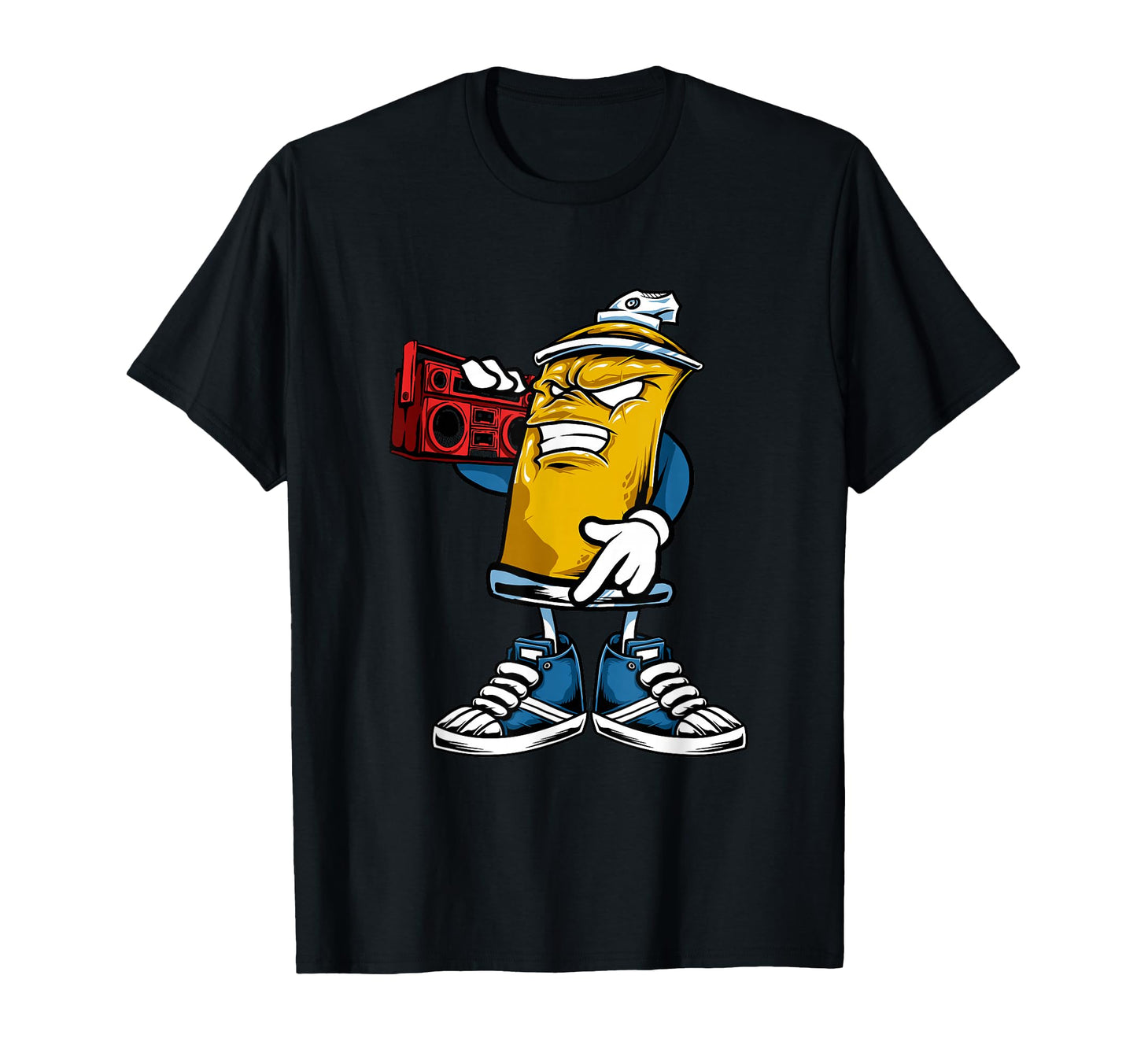 Boombox 80S 90S Hip Hop Spray Can Ghetto T-Shirt - Graphic Print Unisex - T-Shirt, Sweatshirt, Hoodie