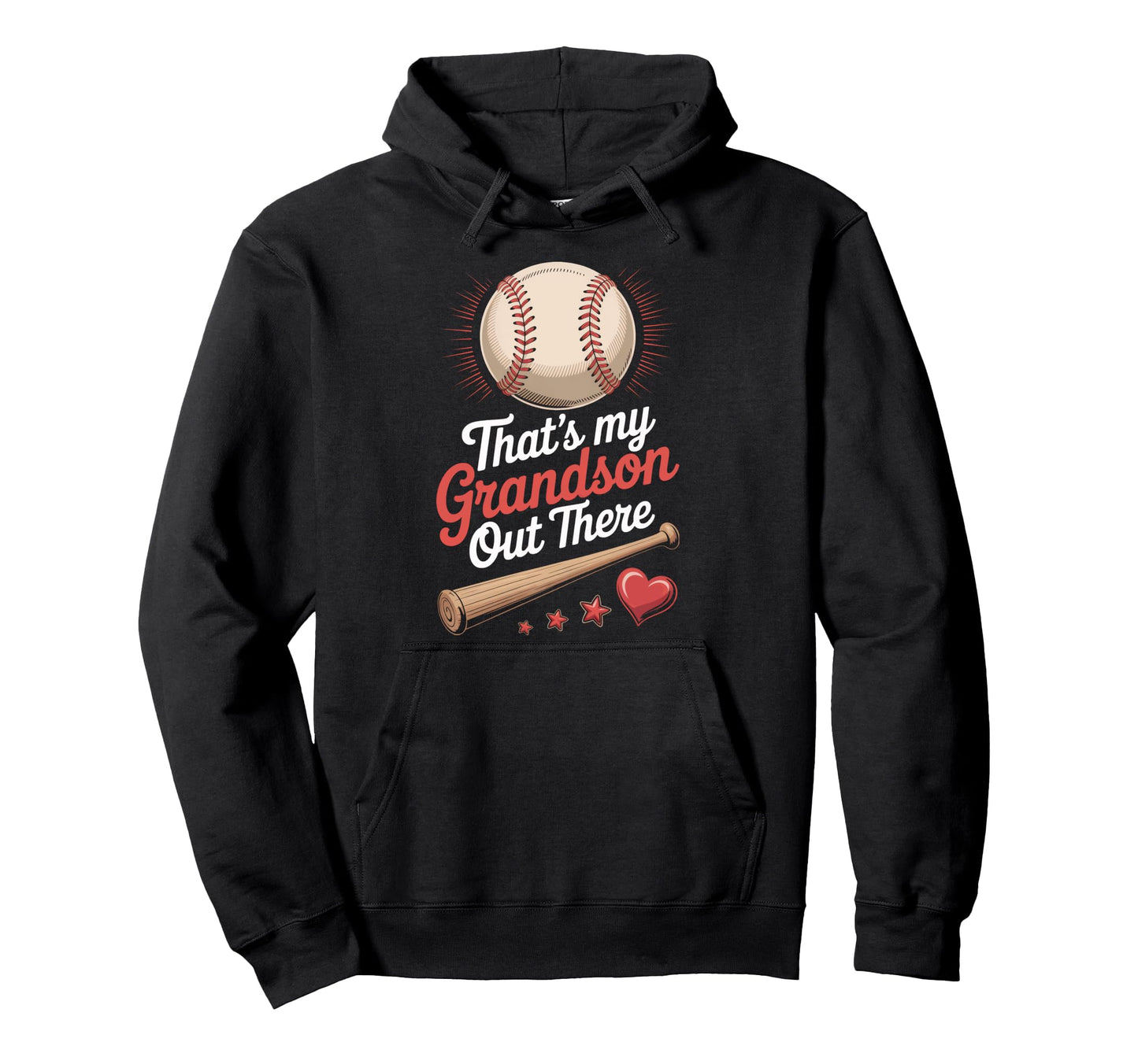 Thats My Grandson Out There Baseball Fans Hoodie - Custom Art Print Unisex - T-Shirt, Sweatshirt, Hoodie