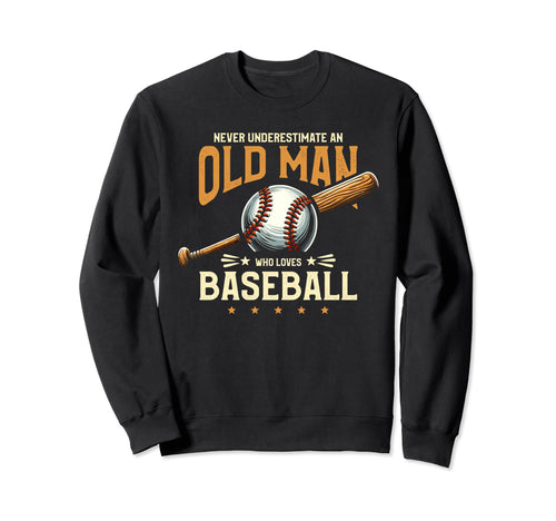 Baseball Player Dad Grandpa Sweatshirt - Aesthetic Graphic for Adults - T-Shirt, Sweatshirt, Hoodie