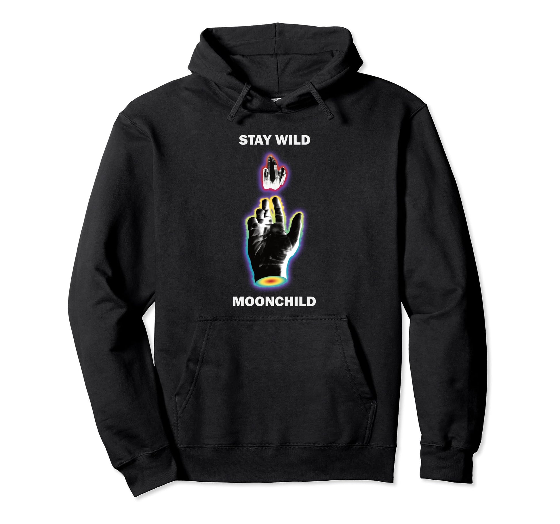 Stay Wild Moon Child Gift Peace Moon Hoodie - Aesthetic Graphic Men Women - T-Shirt, Sweatshirt, Hoodie