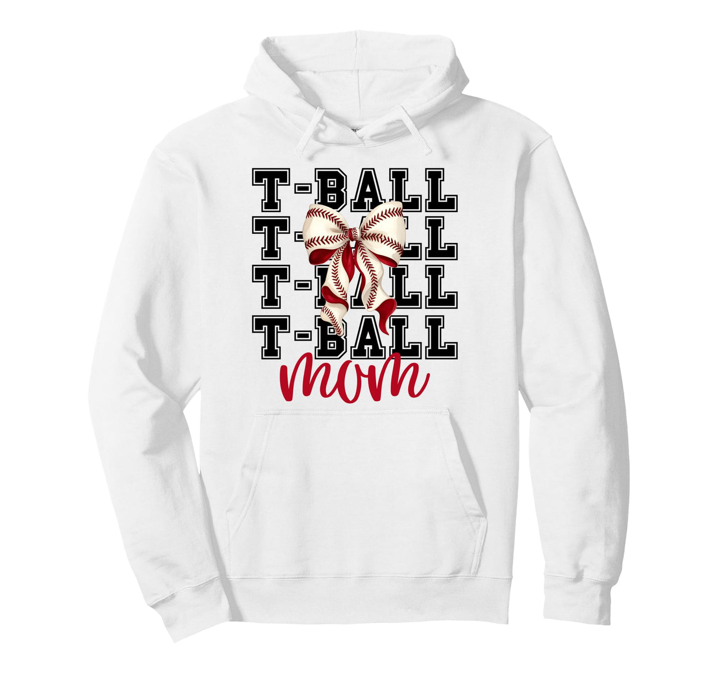 Tball Mom Teeball T Ball Coquette Hoodie - Aesthetic Graphic Unisex - T-Shirt, Sweatshirt, Hoodie