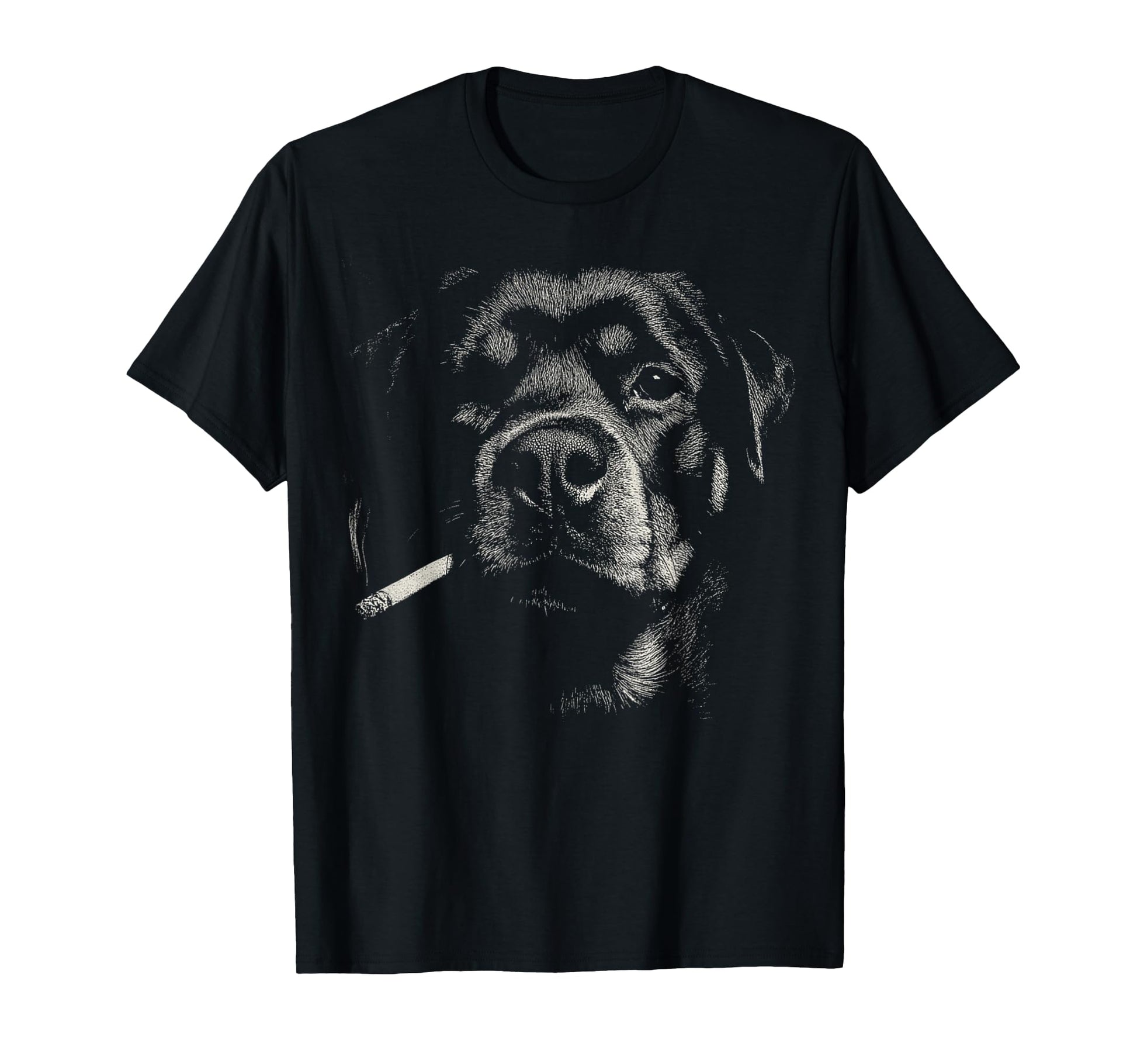 Rottweiler Dog Smoking Cigarette Meme T-Shirt - Fun Novelty Design Unisex - T-Shirt, Sweatshirt, Hoodie