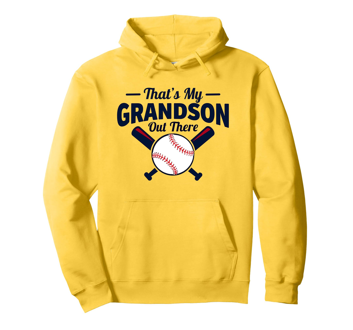 Thats My Grandson Out There Baseball Hoodie - Trendy Graphic Unisex - T-Shirt, Sweatshirt, Hoodie