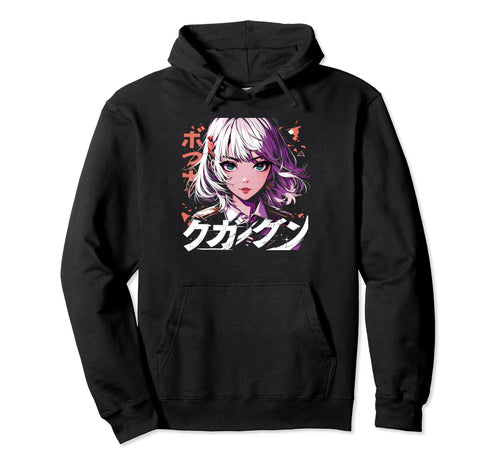 Anime Goth Grunge Demon Waifu Horror Hoodie - Custom Art Print Men Women - T-Shirt, Sweatshirt, Hoodie