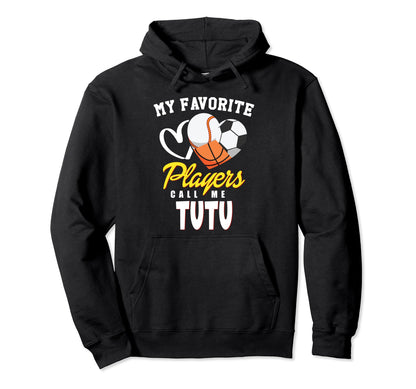 My Favorite Players Baseball Soccer Hoodie - Fun Novelty Design Unisex - T-Shirt, Sweatshirt, Hoodie