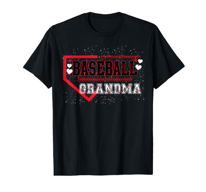 Baseball Grandma Gigi Nana Heart T-Shirt - Casual Everyday Wear Men Women - T-Shirt, Sweatshirt, Hoodie