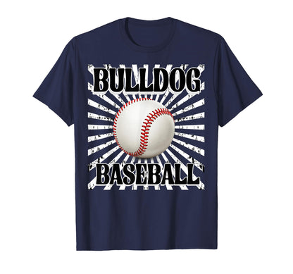 Bulldog Baseball Mom Starburst Game T-Shirt - Custom Art Print Men Women - T-Shirt, Sweatshirt, Hoodie
