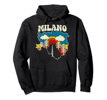 Milano Italian City Rainbow Italy 70S Hoodie - Novelty Apparel Men Women - T-Shirt, Sweatshirt, Hoodie