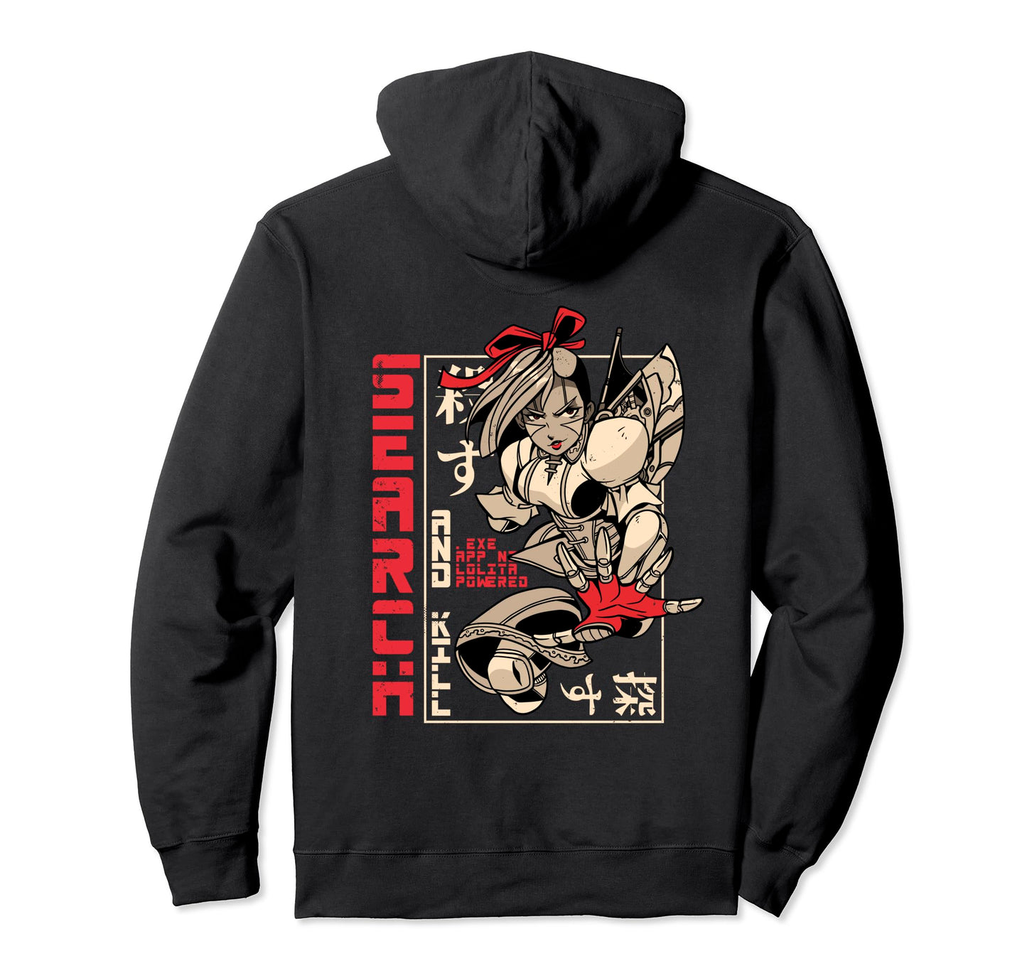 Japanese Aesthetic Vaporwave Mech Robot Hoodie - Graphic Print Men Women - T-Shirt, Sweatshirt, Hoodie