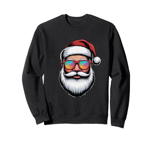 Santa Rainbow Sunglasses Vibes Sweatshirt - Casual Everyday Wear Men Women - T-Shirt, Sweatshirt, Hoodie