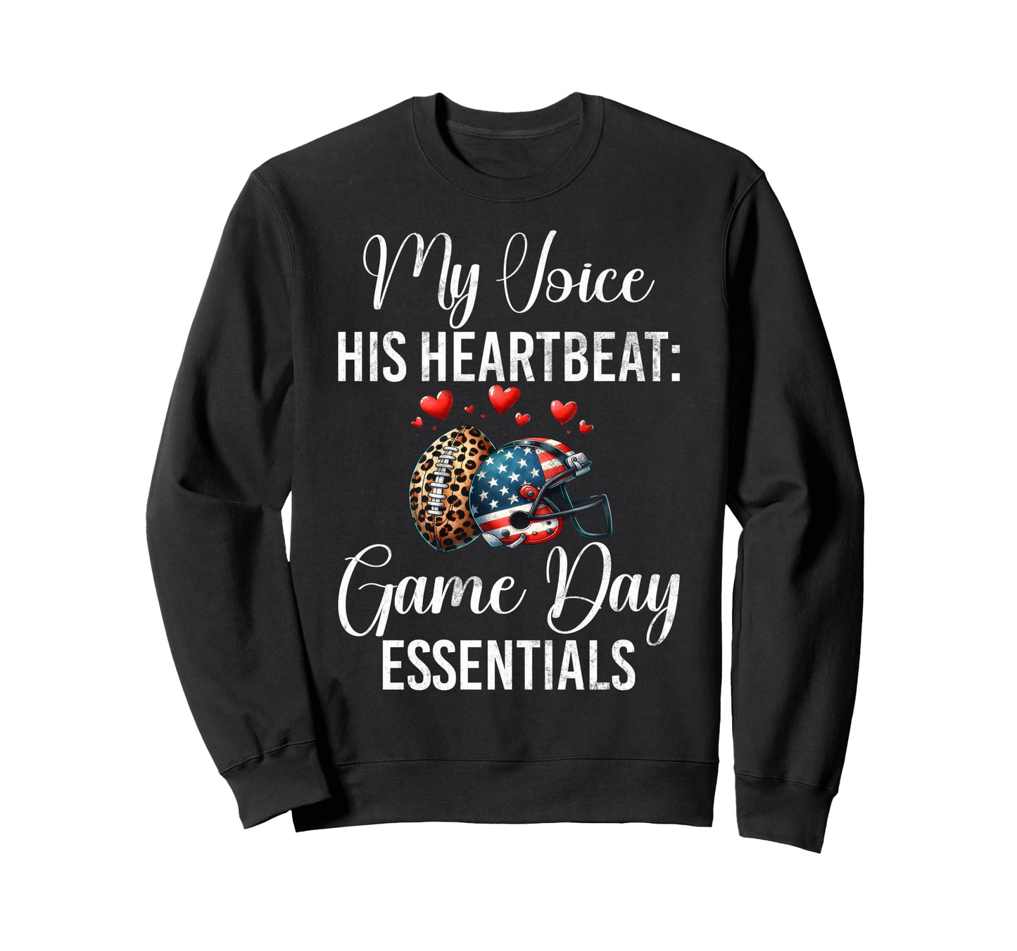 My Voice His Heartbeat Game Day Sweatshirt - Minimalist Print Unisex - T-Shirt, Sweatshirt, Hoodie