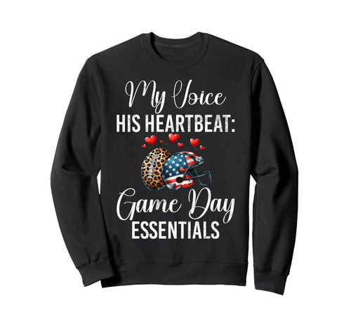 My Voice His Heartbeat Game Day Sweatshirt - Minimalist Print Unisex - T-Shirt, Sweatshirt, Hoodie