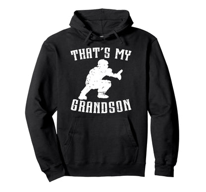 Proud Baseball Catcher Grandpa Baseball Hoodie - Minimalist Print Unisex - T-Shirt, Sweatshirt, Hoodie