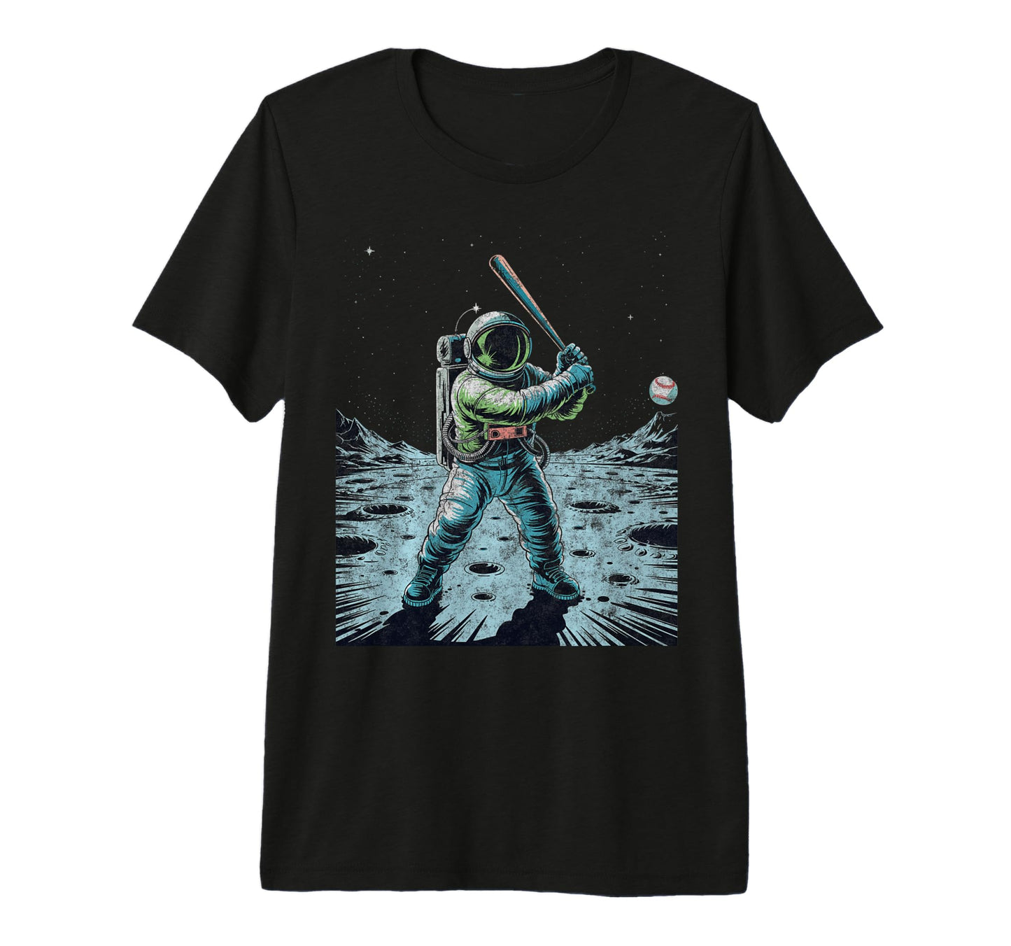 Astronaut Baseball Player Coach Dad T-Shirt - Aesthetic Graphic Men Women - T-Shirt, Sweatshirt, Hoodie