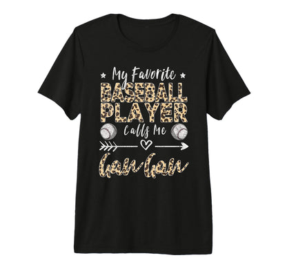 My Favorite Baseball Player Calls Me Gan T-Shirt - Minimalist Print Unisex - T-Shirt, Sweatshirt, Hoodie