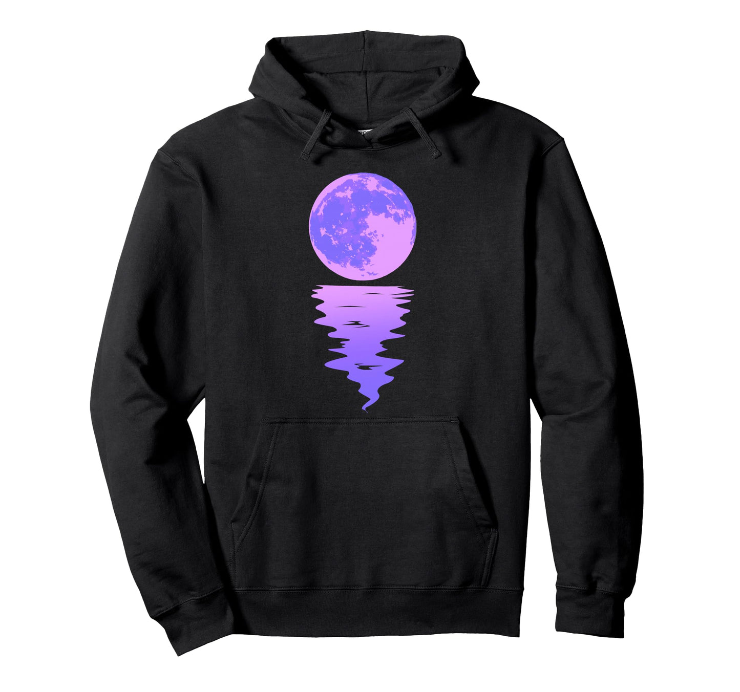 Vaporwave Aesthetic Purple Moon Pastel Hoodie - Graphic Print Men Women - T-Shirt, Sweatshirt, Hoodie
