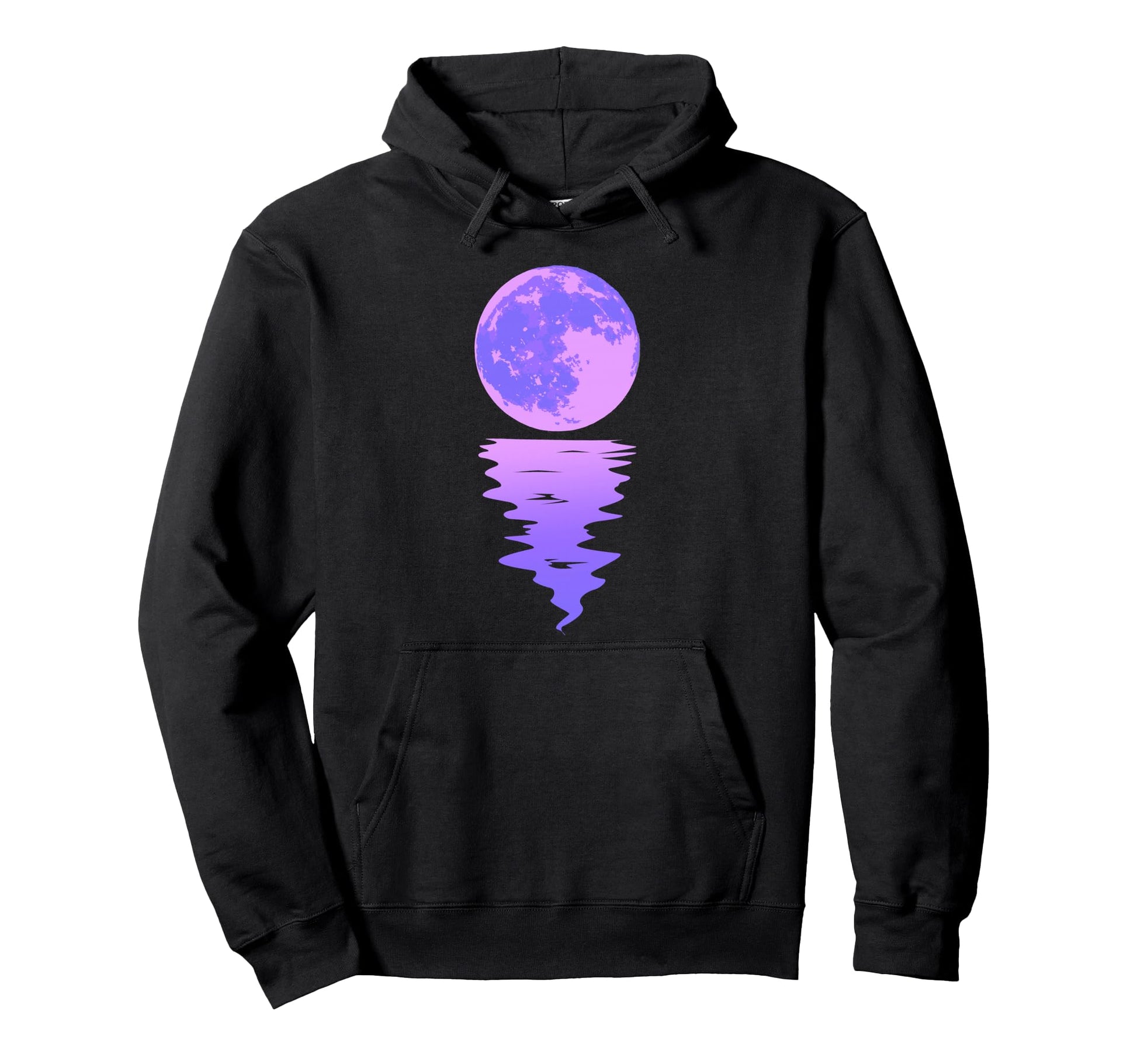 Vaporwave Aesthetic Purple Moon Pastel Hoodie - Graphic Print Men Women - T-Shirt, Sweatshirt, Hoodie
