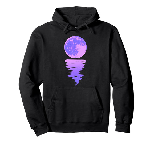 Vaporwave Aesthetic Purple Moon Pastel Hoodie - Graphic Print Men Women - T-Shirt, Sweatshirt, Hoodie