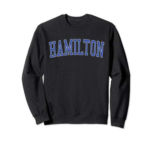 Hamilton Oh Distressed Blue Varsity Sweatshirt - Aesthetic Graphic Unisex - T-Shirt, Sweatshirt, Hoodie