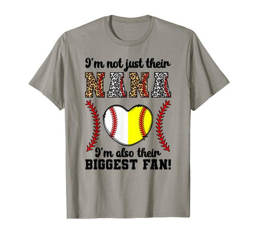 Their Biggest Fan Nana Softball Baseball T-Shirt - Trendy Graphic Unisex - T-Shirt, Sweatshirt, Hoodie