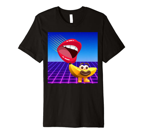 Mouth Eating Banana Weirdcore Y2K T-Shirt - Minimalist Print for Adults - T-Shirt, Sweatshirt, Hoodie