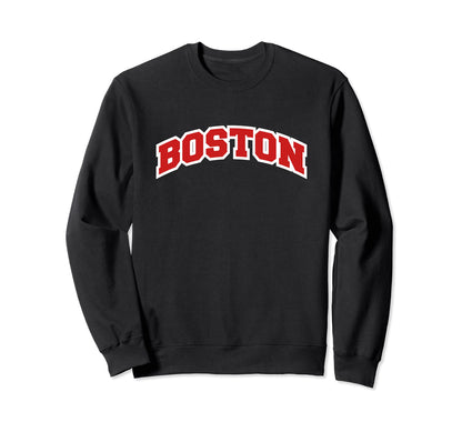 Boston Varsity Sweatshirt - Minimalist Print Men Women - T-Shirt, Sweatshirt, Hoodie