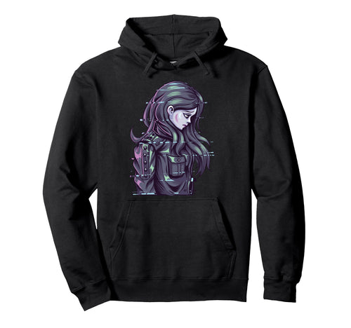 Aesthetic Vaporwave E Love Anime Glitch Hoodie - Graphic Print for Adults - T-Shirt, Sweatshirt, Hoodie