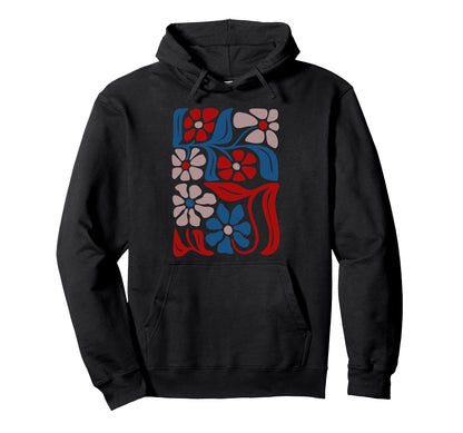 Boho Floral Art Summer Hoodie - Unique Graphic for Adults - T-Shirt, Sweatshirt, Hoodie