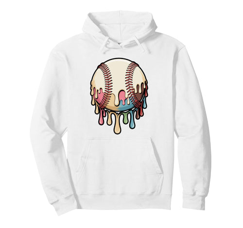 Baseball Ice Cream Cone Summer Hoodie - Minimalist Print Men Women - T-Shirt, Sweatshirt, Hoodie