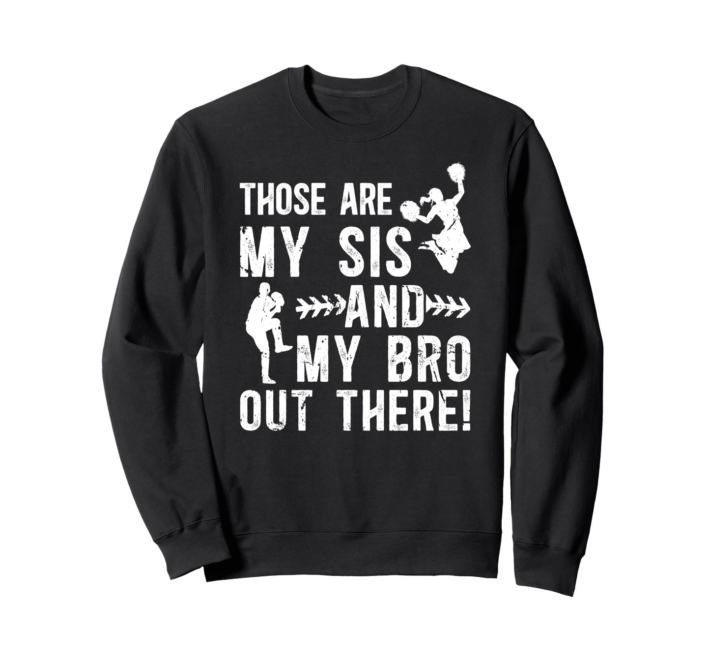 Baseball And Cheer Brother Baseball Sweatshirt - Unique Graphic Men Women - T-Shirt, Sweatshirt, Hoodie