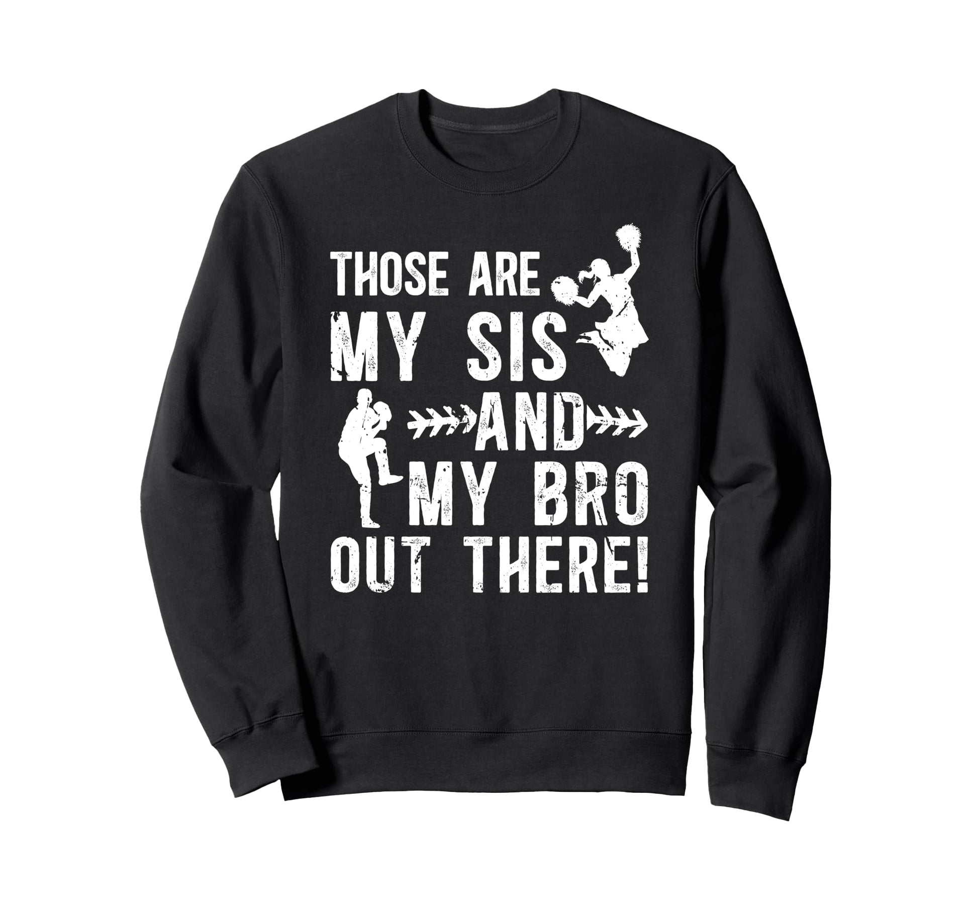 Baseball And Cheer Brother Baseball Sweatshirt - Unique Graphic Men Women - T-Shirt, Sweatshirt, Hoodie