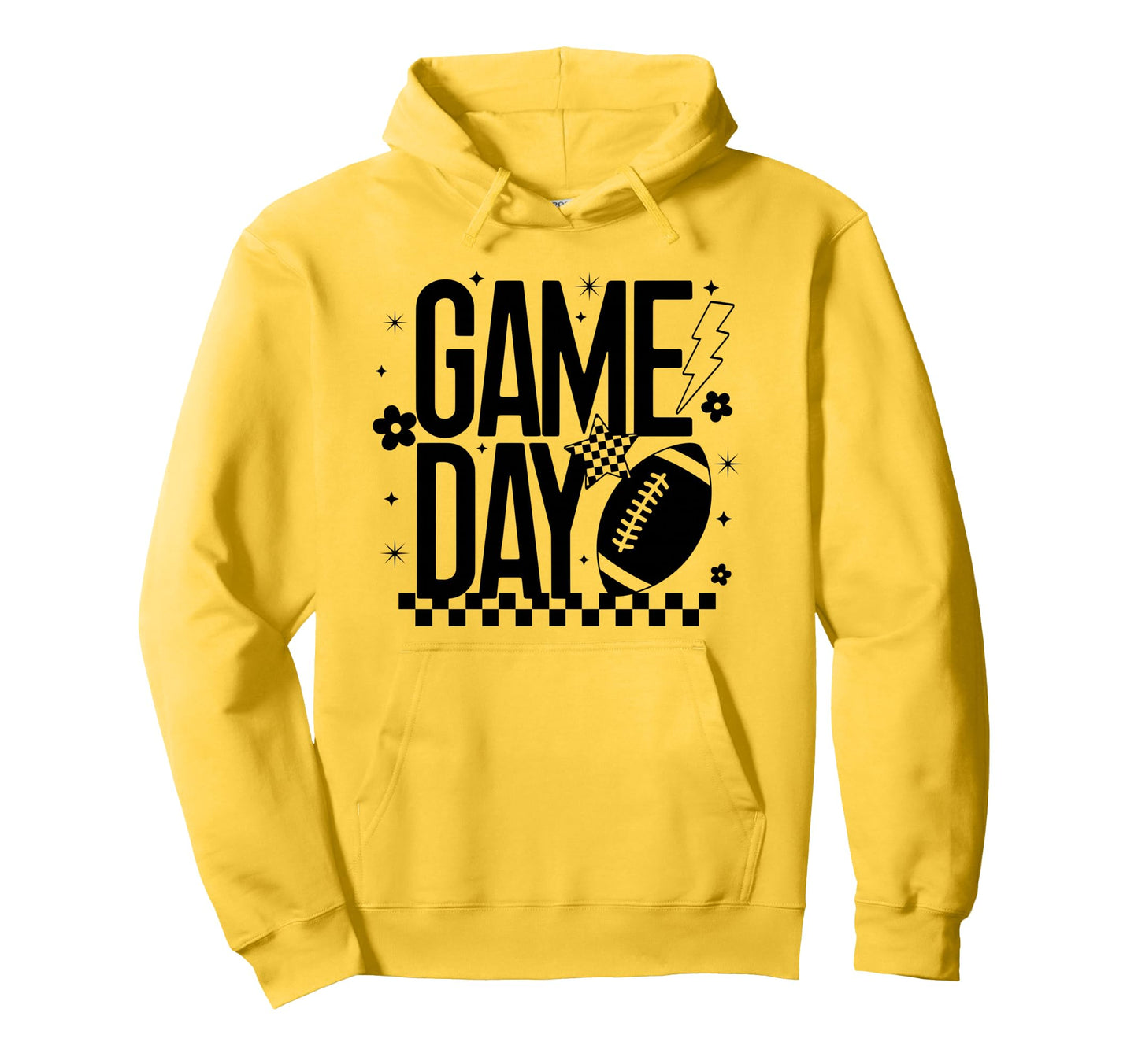 Game Day Football Season Mom Checkered Hoodie - Custom Art Print Men Women - T-Shirt, Sweatshirt, Hoodie