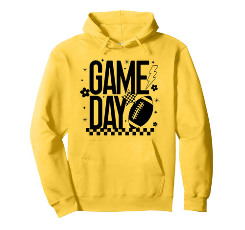 Game Day Football Season Mom Checkered Hoodie - Custom Art Print Men Women - T-Shirt, Sweatshirt, Hoodie