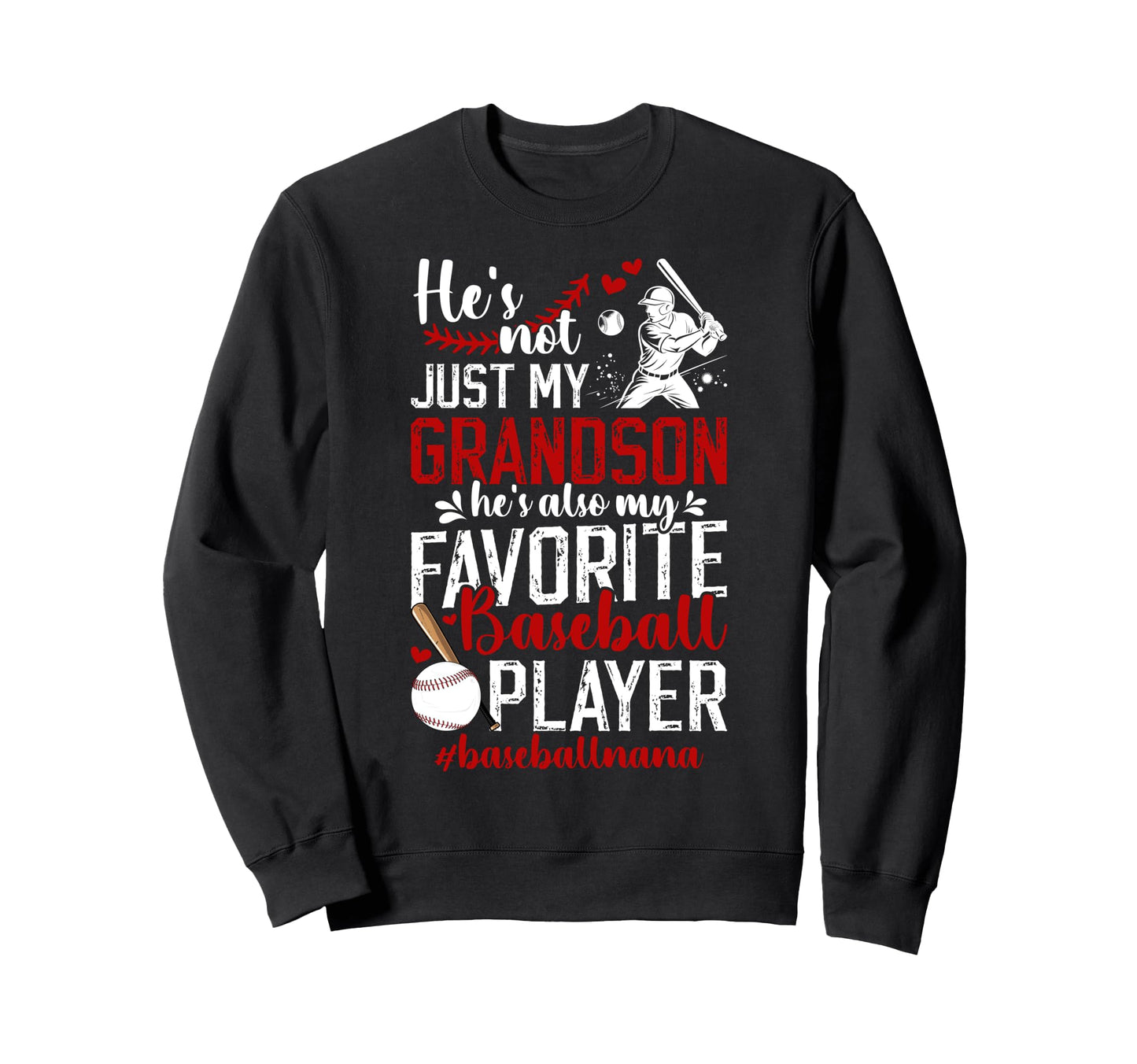 Proud Baseball Nana Grandma Nana Sweatshirt - Custom Art Print for Adults - T-Shirt, Sweatshirt, Hoodie