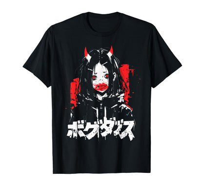 Goth Grunge Demon Anime Waifu Horror T-Shirt - Unique Graphic for Adults - T-Shirt, Sweatshirt, Hoodie
