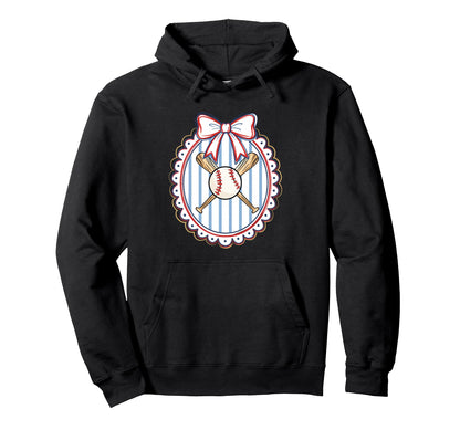 Coquette Baseball Sports Mom Baseball Mom Hoodie - Novelty Apparel Unisex - T-Shirt, Sweatshirt, Hoodie