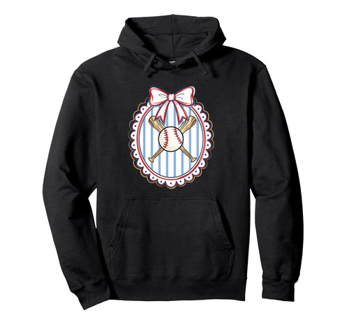 Coquette Baseball Sports Mom Baseball Mom Hoodie - Novelty Apparel Unisex - T-Shirt, Sweatshirt, Hoodie