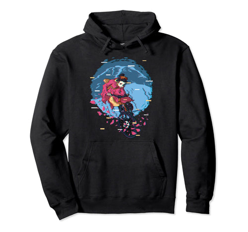 Japanese Geisha Biker Bicycle Mountain Hoodie - Novelty Apparel Men Women - T-Shirt, Sweatshirt, Hoodie