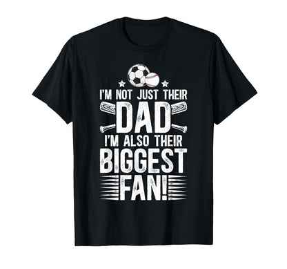Their Biggest Fan Baseball Soccer T-Shirt - Fun Novelty Design Men Women - T-Shirt, Sweatshirt, Hoodie