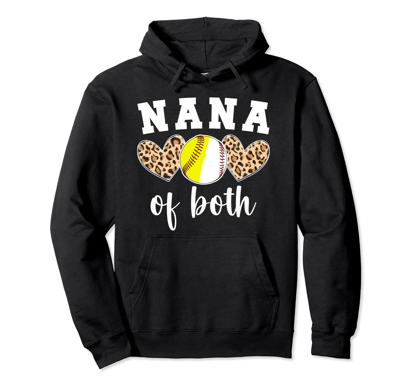 Nana Both Baseball Softball Nana Ballers Hoodie - Trendy Graphic Men Women - T-Shirt, Sweatshirt, Hoodie