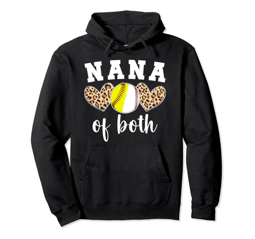 Nana Both Baseball Softball Nana Ballers Hoodie - Trendy Graphic Men Women - T-Shirt, Sweatshirt, Hoodie