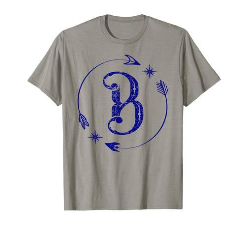 Initial B Monogram Boho Name Letter B T-Shirt - Casual Everyday Wear Unisex - T-Shirt, Sweatshirt, Hoodie