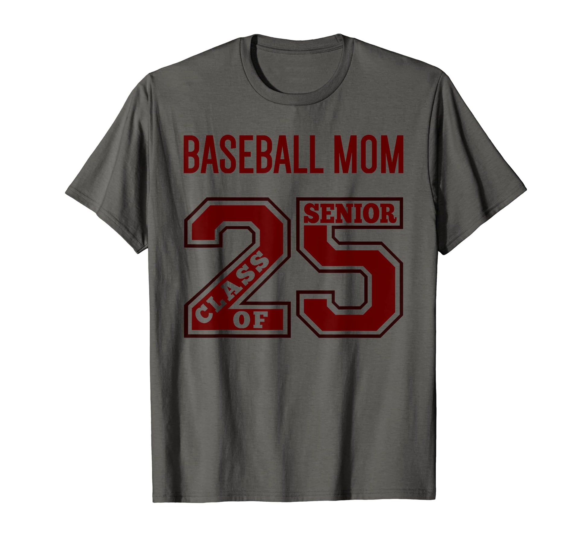 Senior Baseball Mom 2025 Maroon T-Shirt - Unique Graphic Men Women - T-Shirt, Sweatshirt, Hoodie