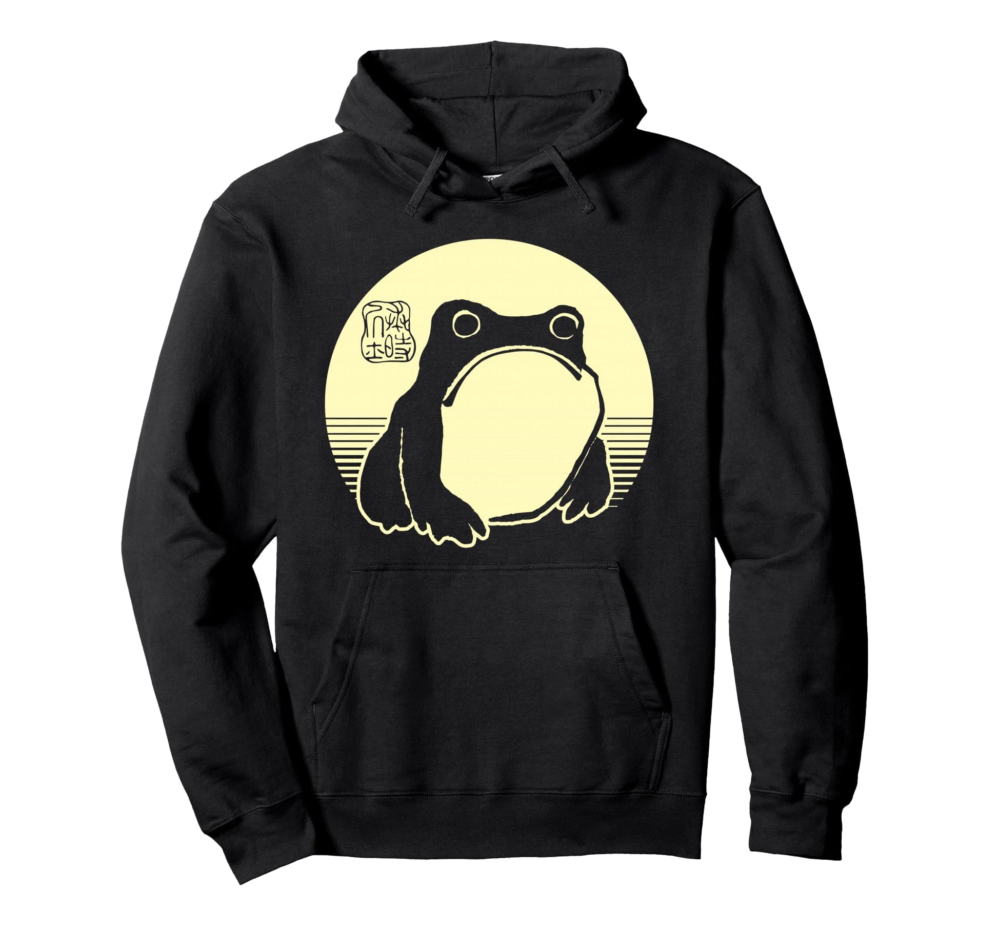 Aesthetic Grumpy Frog Ukiyo Japanese Art Hoodie - Novelty Apparel Unisex - T-Shirt, Sweatshirt, Hoodie