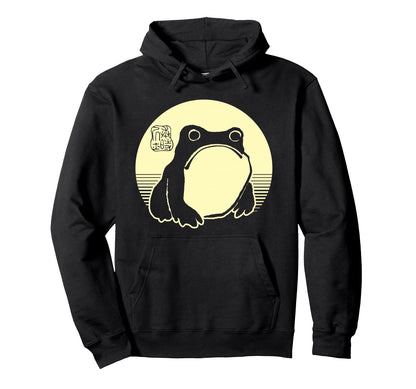 Aesthetic Grumpy Frog Ukiyo Japanese Art Hoodie - Novelty Apparel Unisex - T-Shirt, Sweatshirt, Hoodie