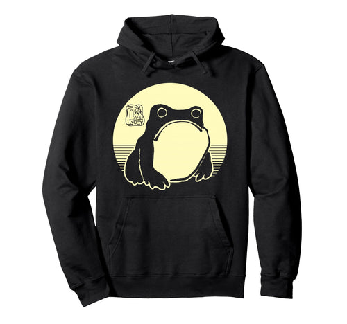 Aesthetic Grumpy Frog Ukiyo Japanese Art Hoodie - Novelty Apparel Unisex - T-Shirt, Sweatshirt, Hoodie