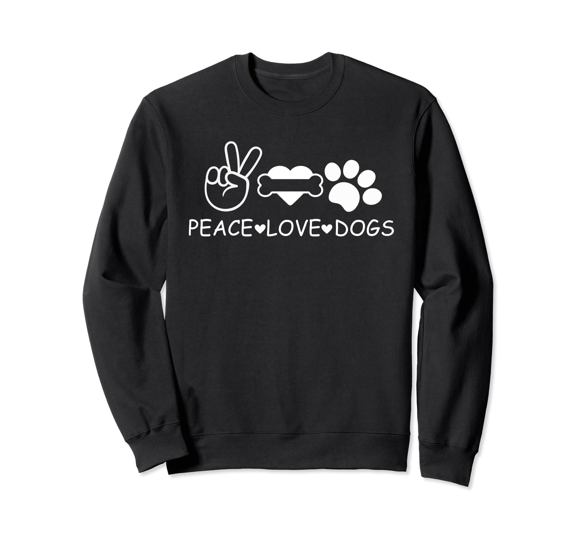 Dog Lover Peace Love Dogs Puppy Sweatshirt - Aesthetic Graphic Men Women - T-Shirt, Sweatshirt, Hoodie