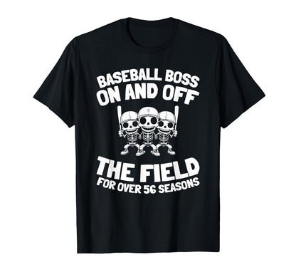 56 Years Old Baseballer Team Sport T-Shirt - Unique Graphic for Adults - T-Shirt, Sweatshirt, Hoodie