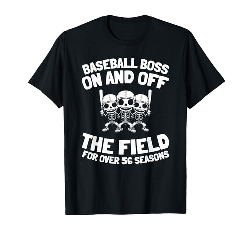 56 Years Old Baseballer Team Sport T-Shirt - Unique Graphic for Adults - T-Shirt, Sweatshirt, Hoodie